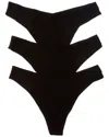 Journelle 3pk Romy Jolie Thong In Black