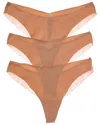 Journelle 3pk Victoire Jolie Thong In Brown