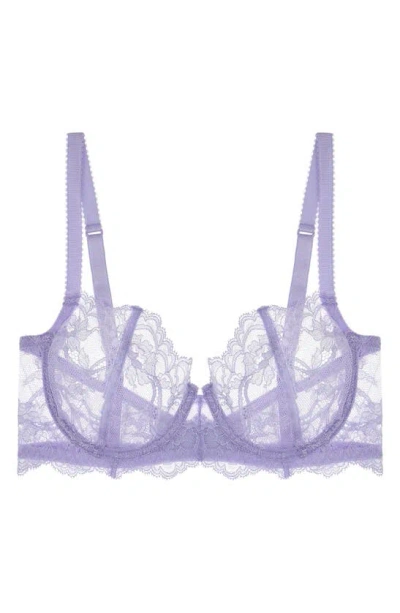 Journelle Anais Low Balconette Lace Underwire Bra In Lavande