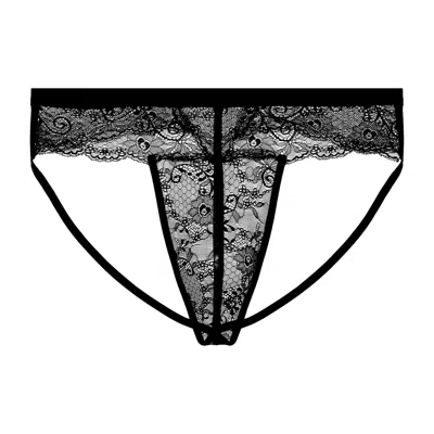 Journelle Black Sapna Mens Jock Strap Thong Noir
