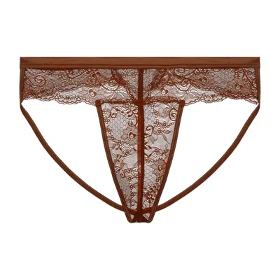 Journelle Brown Sapna Mens Jock Strap Thong Cannelle