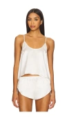 Journelle Celine Open Back Cami In White