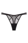 Journelle Chiara Mesh Thong In Black