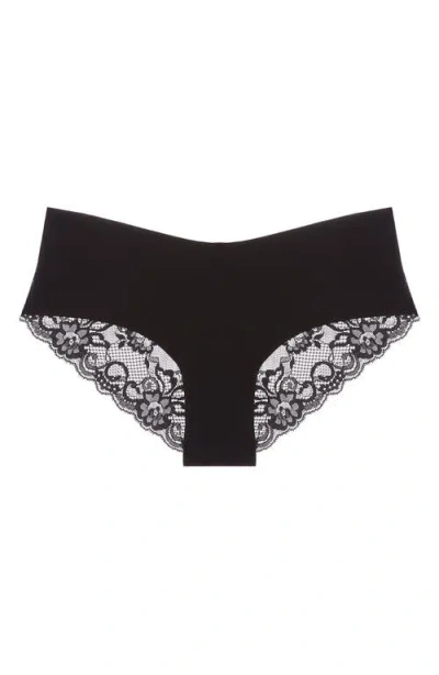 Journelle Estelle 3-pack Cotton Jersey & Lace Hipster Briefs In Black