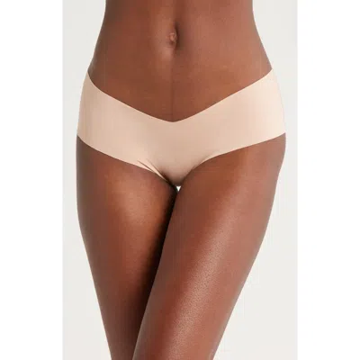 Journelle Estelle Lace Trim Stretch Cotton Hipster Panties In Blush