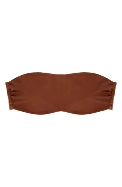 Journelle Estelle Mixed Media Bandeau In Brown