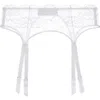 Journelle Isabel Lace Suspender Belt In Blanc