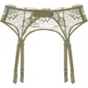 Journelle Isabel Lace Suspender Belt In Picholine