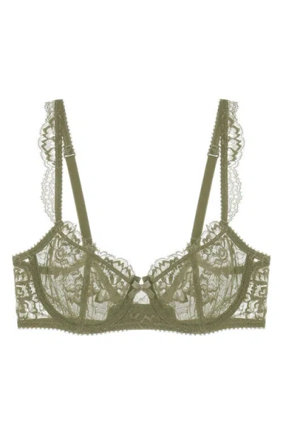 Journelle Isabel Lace Underwire Balconette Bra In Picholine