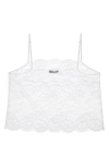 Journelle Isabel Modern Lace Crop Camisole In Blanc