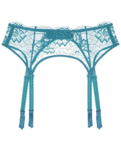Journelle Isabel Suspender Belt Thong In Animal Print
