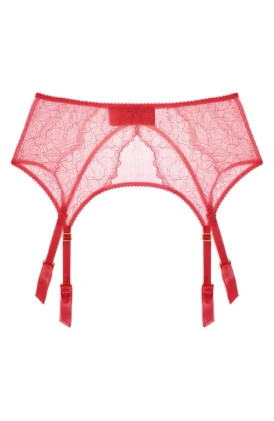 Journelle Lexi Lace Suspender Belt In Tulipe