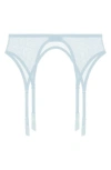 Journelle Odette Classic Mesh Garter Belt In Sky