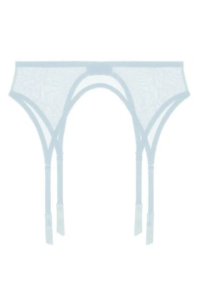 Journelle Odette Classic Mesh Garter Belt In Sky