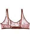 Journelle Romy Scoop Bralette In Brown