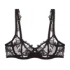 Journelle Isabel Lace Underwire Balconette Bra In Black
