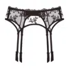 Journelle Women's Black Cristiana Suspender Belt Noir