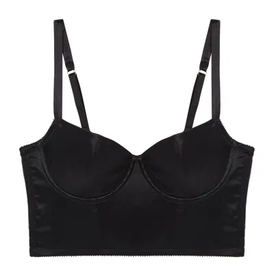 Journelle Women's Black Iris Underwire Crop Bustier Noir
