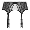 Journelle Women's Black Lexi Suspender Belt Onyx