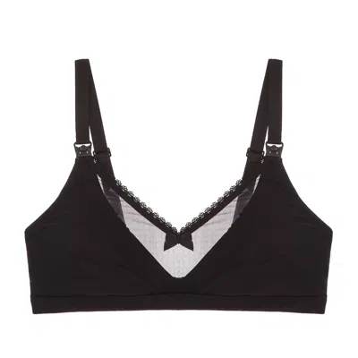 Journelle Women's Black Victoire Maternity Wireless Bra Noir