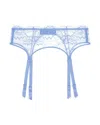 Journelle Women's Blue Isabel Suspender Belt Mer In White