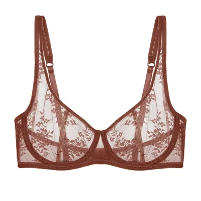 Journelle Women's Brown Romy Demi Bra Pecan