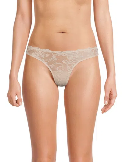 Journelle Women's Mae Lace Thong Panty In Champagne