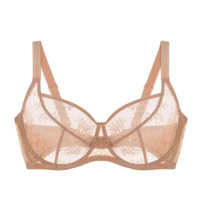 Journelle Women's Neutrals Romy Three Part Full Cup Bra Amande In Brown