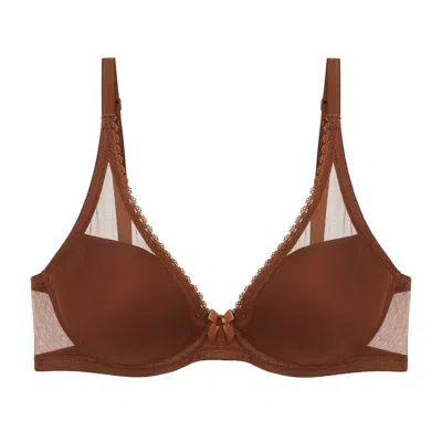 Journelle Women's Neutrals Victoire Plunge Bra Cannelle