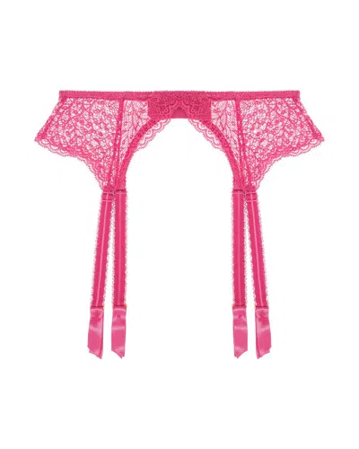 Journelle Women's Pink Allegra Suspender Belt Raspberry Meringue