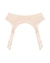 Journelle Women's Pink Iris Suspender Belt Delicate