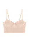 Journelle Women's Pink Iris Underwire Crop Bustier Delicate In Neutral