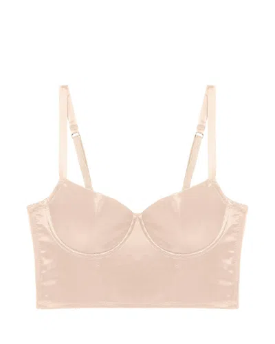 Journelle Women's Pink Iris Underwire Crop Bustier Delicate