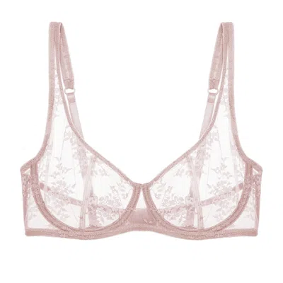 Journelle Women's Pink / Purple Romy Demi Bra Petal In Pink/purple