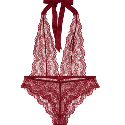 Journelle Women's Red Natalia Bodysuit Bordeaux
