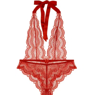 Journelle Women's Red Natalia Bodysuit Scarlet