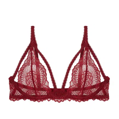 JOURNELLE WOMEN'S RED NATALIA UNDERWIRE BRA BORDEAUX
