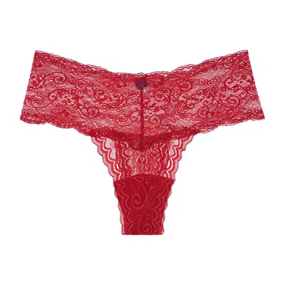 Journelle Women's Red Sapna Mid-rise Thong Claret