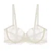 Journelle Isabel Lace Underwire Balconette Bra In White