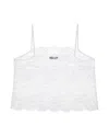 Journelle Isabel Modern Lace Crop Camisole In White