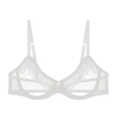 JOURNELLE WOMEN'S WHITE ODETTE OPEN CUP BRA BLANC