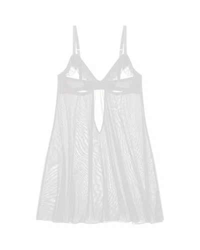 Journelle Women's White Odette Open Cup Chemise Blanc