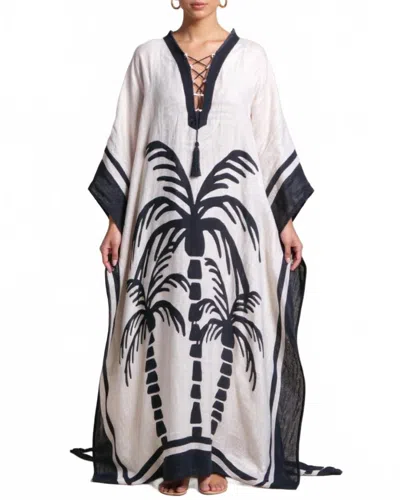 Journey Xx Women's Rebecca Linen Kaftan In Beige In White