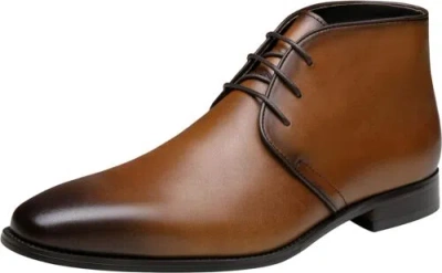 Pre-owned Jousen Leather Boots For Men Dress Classic Mens Polish Retro Ankle... In Amy8157a-leather-brown