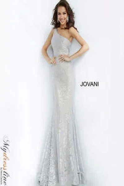 Pre-owned Jovani 00353 Evening Dress Lowest Price Guarantee Authentic In Silver