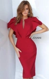 Jovani 00759 Form Fitting Short Dress In Burgundy
