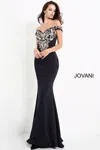 Jovani 02576 Long Beaded Formal Prom Dress In Blue