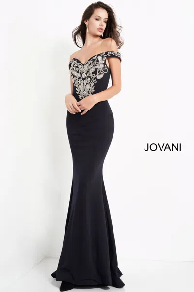 Jovani 02576 Long Beaded Formal Prom Dress In Blue