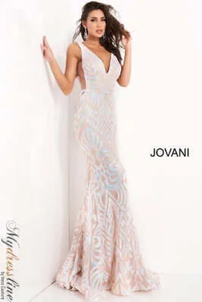 Pre-owned Jovani 02753 Evening Dress Lowest Price Guarantee Authentic In Black/peacock