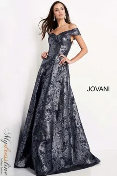 Pre-owned Jovani 03674 Evening Dress Lowest Price Guarantee Authentic In Navy